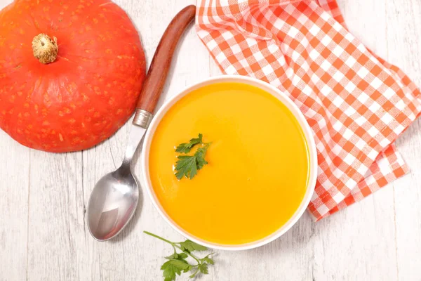 Świeże zupa dyniowa — Zdjęcie stockowe