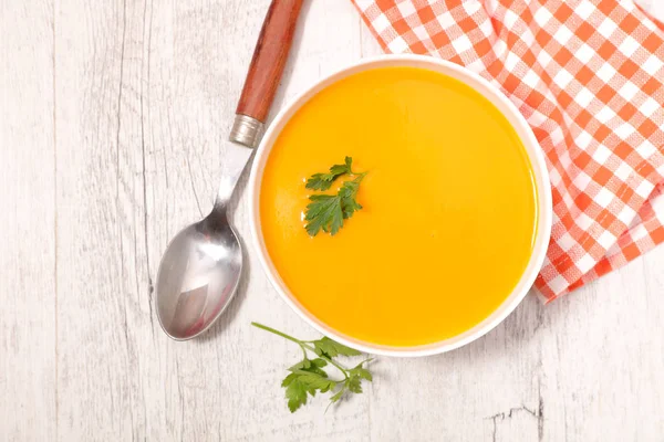 Sopa de abóbora fresca — Fotografia de Stock