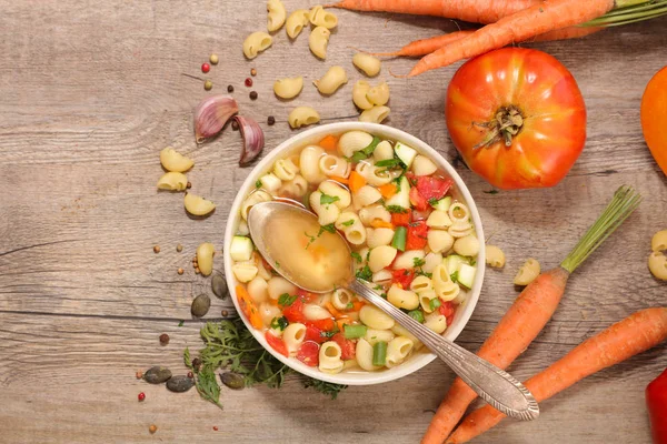 Tál leves zöldségekkel — Stock Fotó
