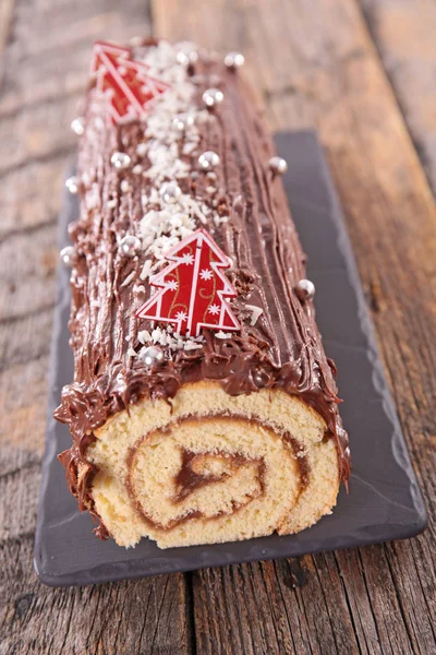 Bolo de Natal na mesa — Fotografia de Stock