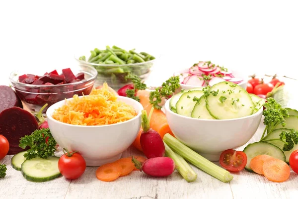 Saladas de legumes variados — Fotografia de Stock
