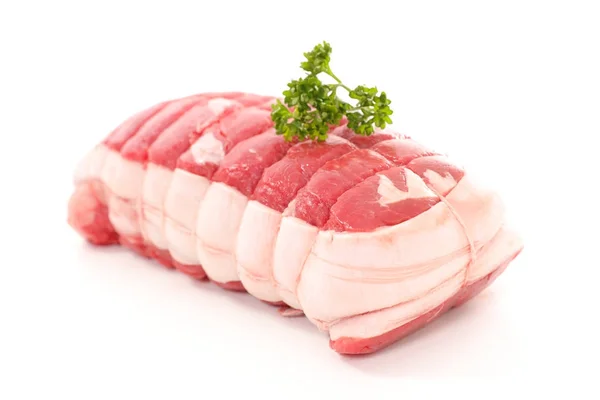 Carne Assada Crua Preparada Para Cozinhar — Fotografia de Stock