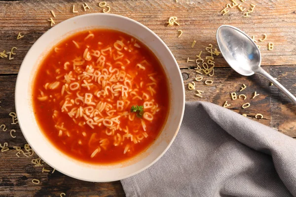 Alfabet makaron zupy — Zdjęcie stockowe