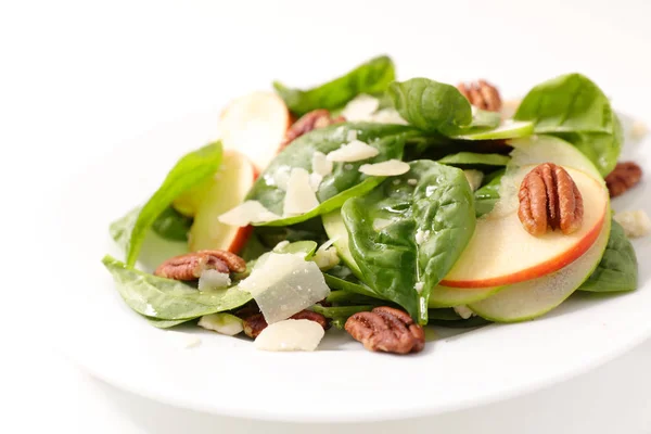 Spinach salad in plate — Stock Photo, Image