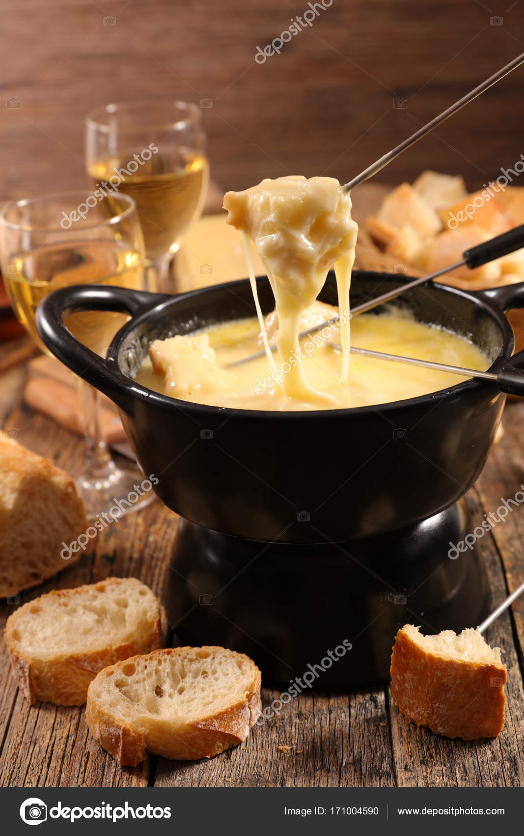 Bowl with cheese fondue — Stock Photo © studioM 171004590