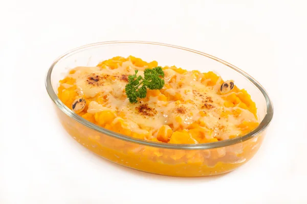 Pumpkin gratin in bowl — Stock Photo, Image