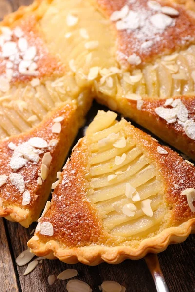 Slice of almond cake — Stock Photo, Image