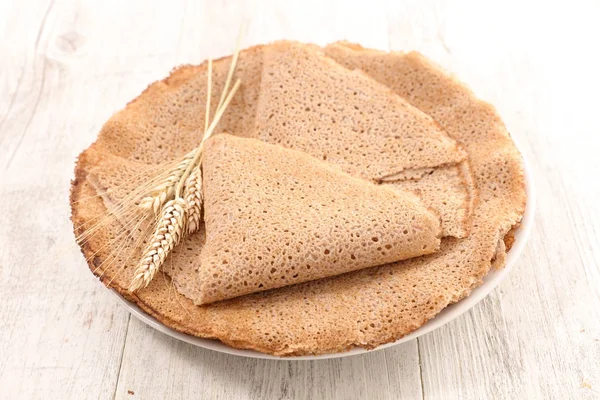 Sweet Delicious Buckwheat Crepes Plate — Stock Photo, Image