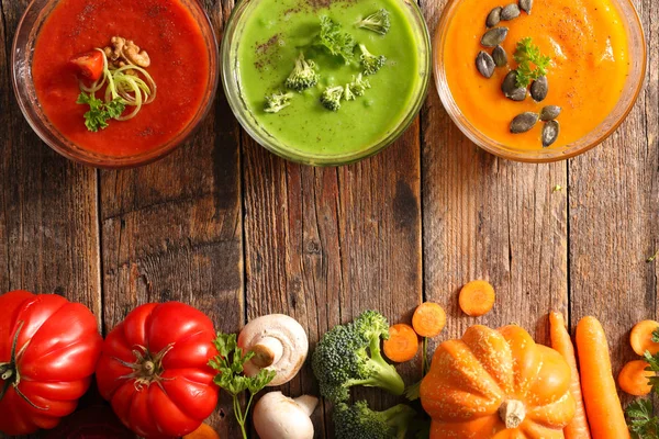 Асорті овочевий суп — стокове фото