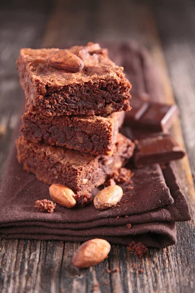 Delicioso Chocolate Caseiro Brownie — Fotografia de Stock