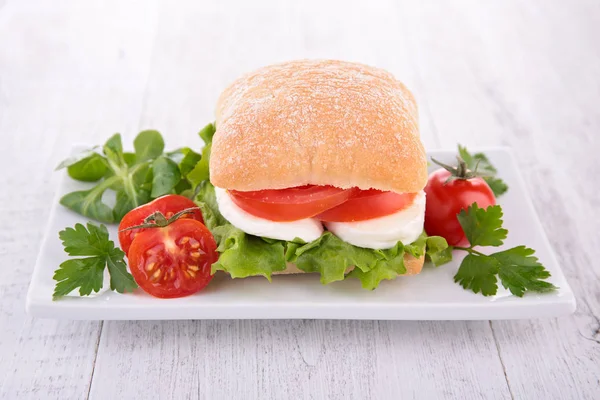 Sandwich Club Avec Salade Tomate — Photo