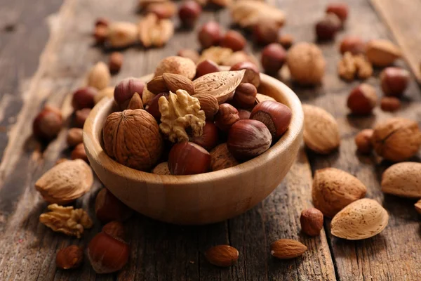 Assorted nuts texture — Stock Photo, Image