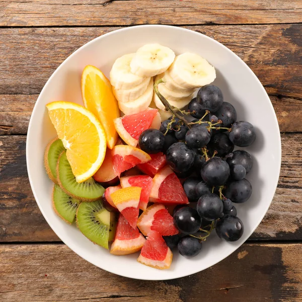 Plate Mixed Fruits — Stock Photo, Image
