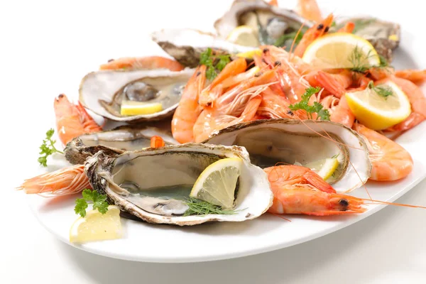 Big Platter Delicious Seafood — Stock Photo, Image