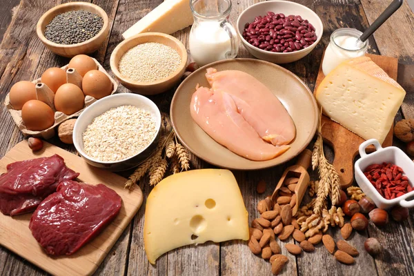 Makanan tinggi dalam protein — Stok Foto