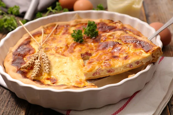 Appetizing Homemade French Quiche — Stock Photo, Image