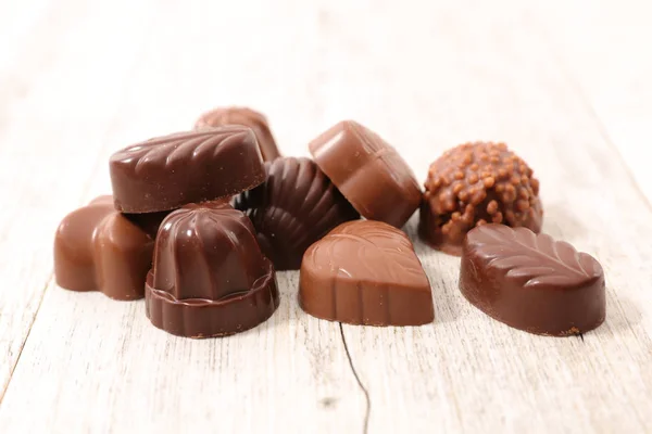 Assorted Chocolade Voor Kerstmis Verschillende Vormen — Stockfoto