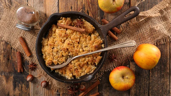 delicious sweet homemade apple crumble