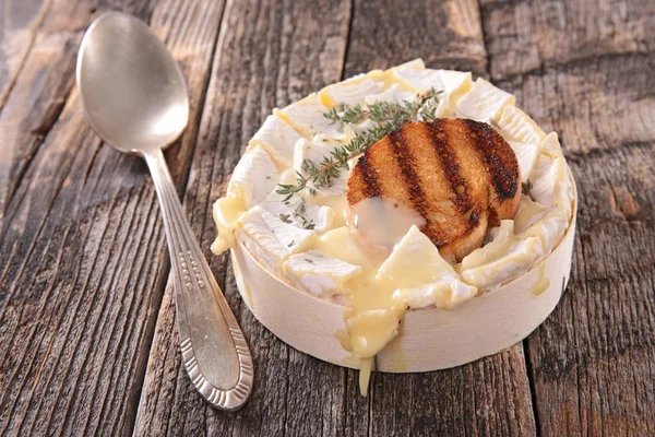 Hot Baked Camembert Cheese Thyme — Stock Photo, Image