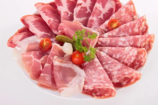 Assorted Salami Ham — Stock Photo, Image