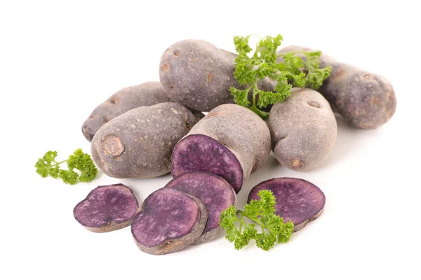 Raw purple potatoes — Stock Photo, Image