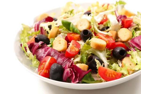 Close Vegetable Salad Isolated White Background — Stock Photo, Image
