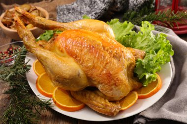 plaka, Sebzeli tavuk görünümü kapatın