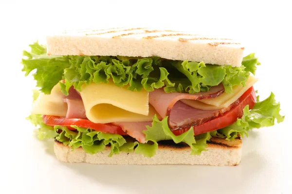 Panino Fresco Con Prosciutto Formaggio — Foto Stock