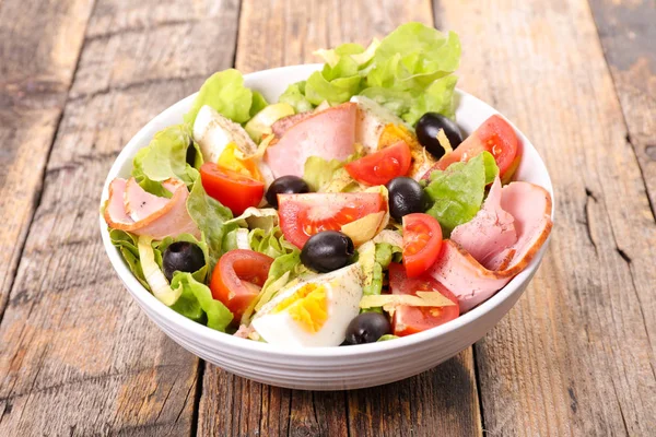 Vegetable Salad Ham — Stock Photo, Image