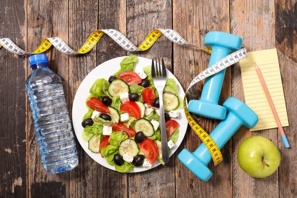 Ernährungskonzept Auf Holztisch — Stockfoto