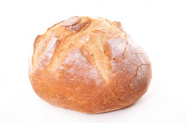 beyaz izole ekmek topu