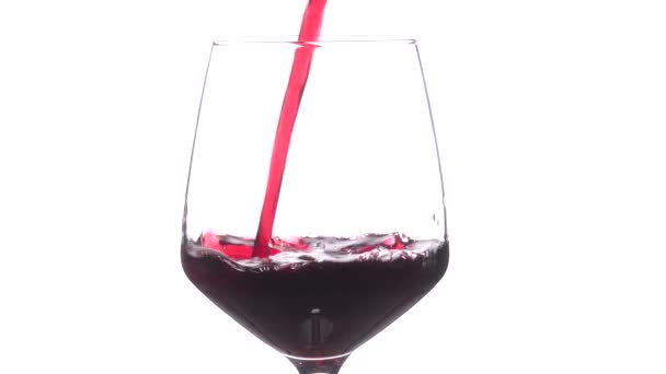 Rode Wijn Glas — Stockvideo