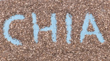 chia çekirdekleri üst görünüm 