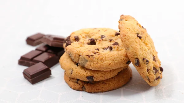 Čokoláda Čip Cookie Zblízka — Stock fotografie