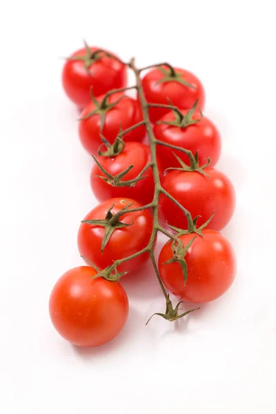 Fresh Grape Tomatoes Brunch Isolated White — Stock Photo, Image