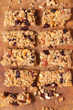 ev yapımı granola barlar ahşap masa, Tarih topluluğu yakın çekim 