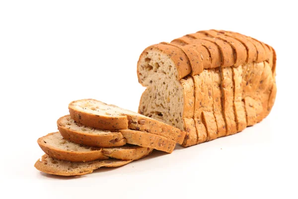 Fresh Bread Isolated White Background Close — Stock Photo, Image