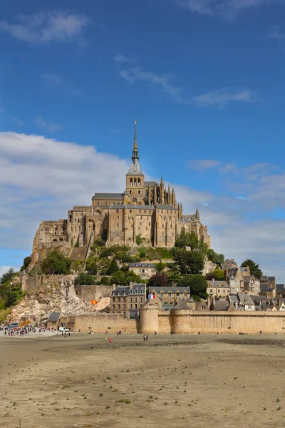 Mont Saint Michel Molnig Himmel — Stockfoto