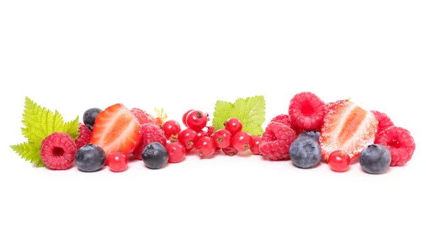 Fresh Ripe Berries White Background — Stock Photo, Image