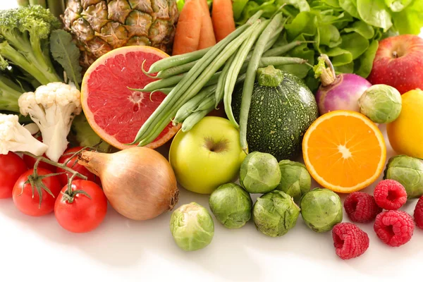 Frutas Legumes Conceito Alimentação Saudável — Fotografia de Stock