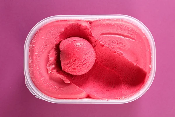 Berry Ice Cream Close View — Stock Photo, Image