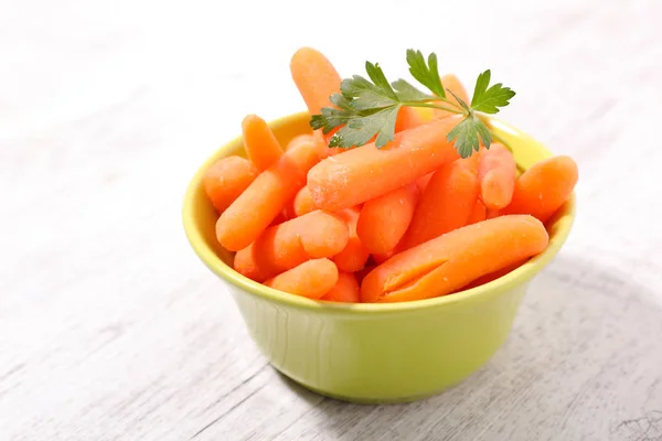 Bowl Fresh Carrots Green Bowl — Stock Photo, Image