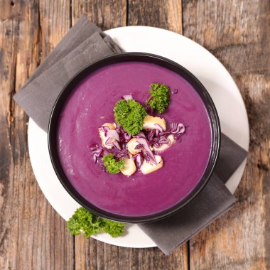 kase lahana çorbası Üstten Görünüm