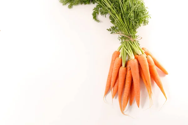 Carota Foglia Isolate Fondo Bianco — Foto Stock