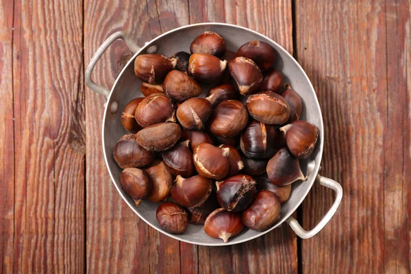 Roasted Chestnut Wood Background Stock Picture