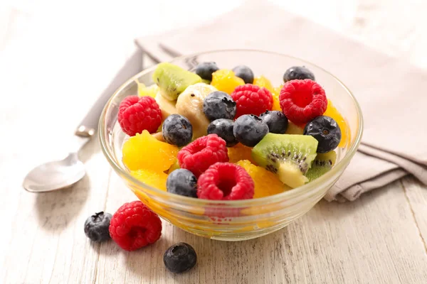 Bowl Fresh Fruit Salad — Stock Photo, Image