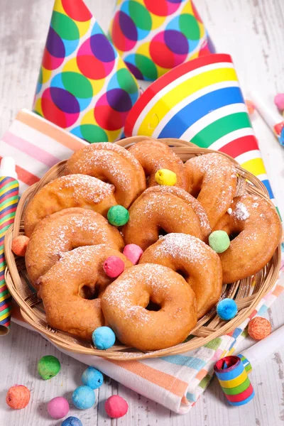 Donut Gastronomique Avec Décoration Carnaval — Photo