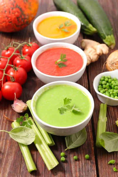 Tigela Sopa Legumes Com Ingrediente — Fotografia de Stock