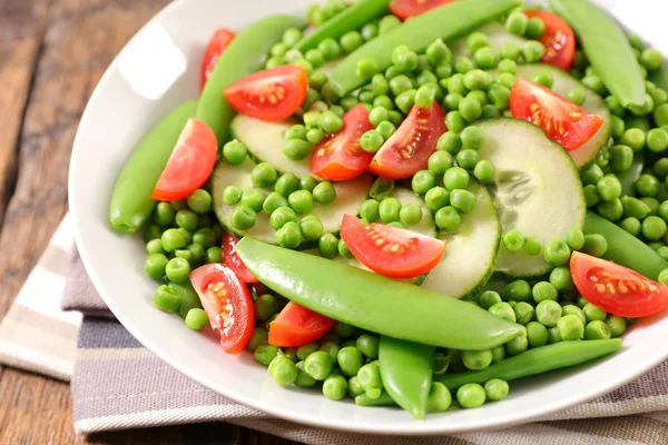 Mixed Green Vegetable Salad Tomato — Stock Photo, Image