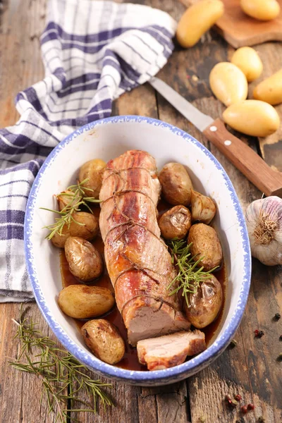 Filet Mignon Roasted Potato — Stock Photo, Image